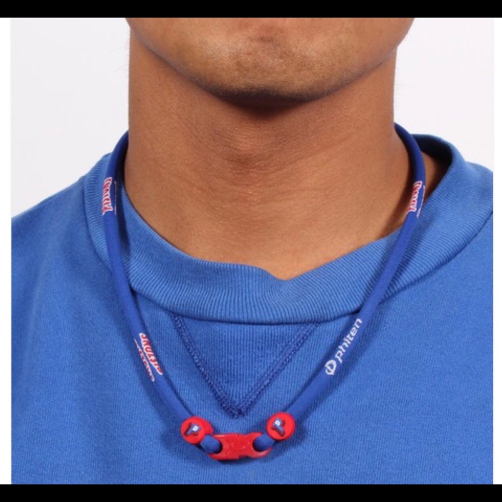 2 Phiten DETROIT PISTONS® NBA® TITANIUM NECKLACE